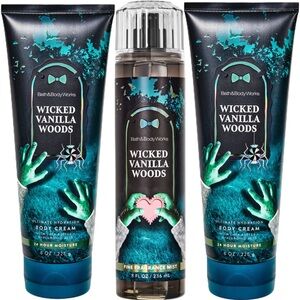 SOLD OUT! Bath & Body Works Wicked Vanilla Woods Body Care Trio